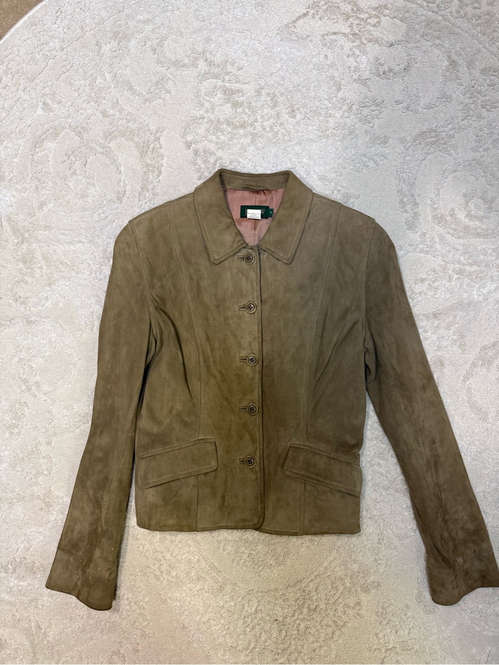 J.Crew Suede Leather Jacket Women’s 4 Brown Button Front Blazer Western Boho - Picture 2 of 5